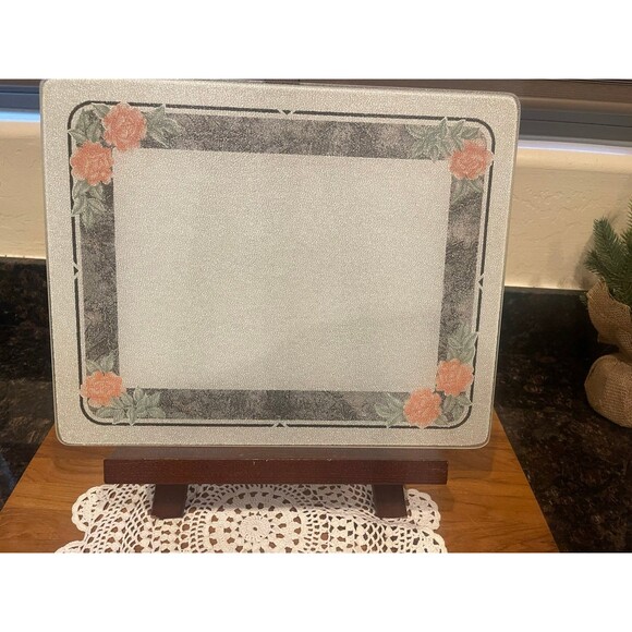CorningWare Silk & Roses Counter-Saver Cutting Board - Picture 2 of 8